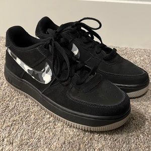 Black grey and camo Air Force 1s